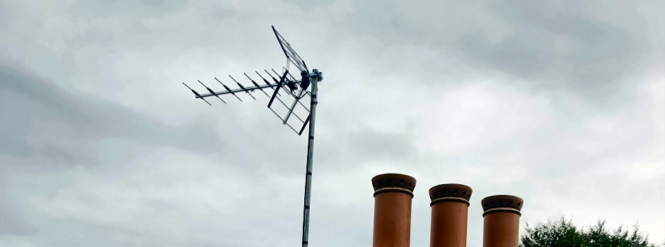 A TV aerial installed by Netsat Aerials